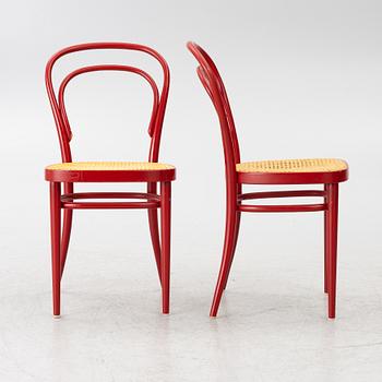 Chairs, 4, Thonet, modern production.