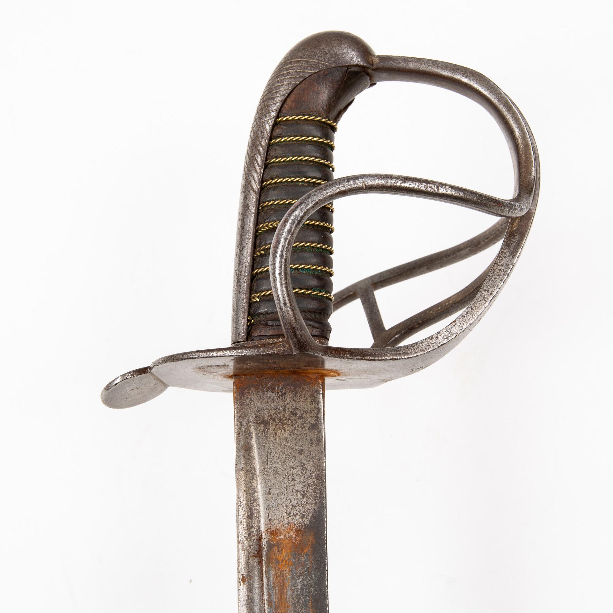 A Danish cavalry sword 1839 pattern.