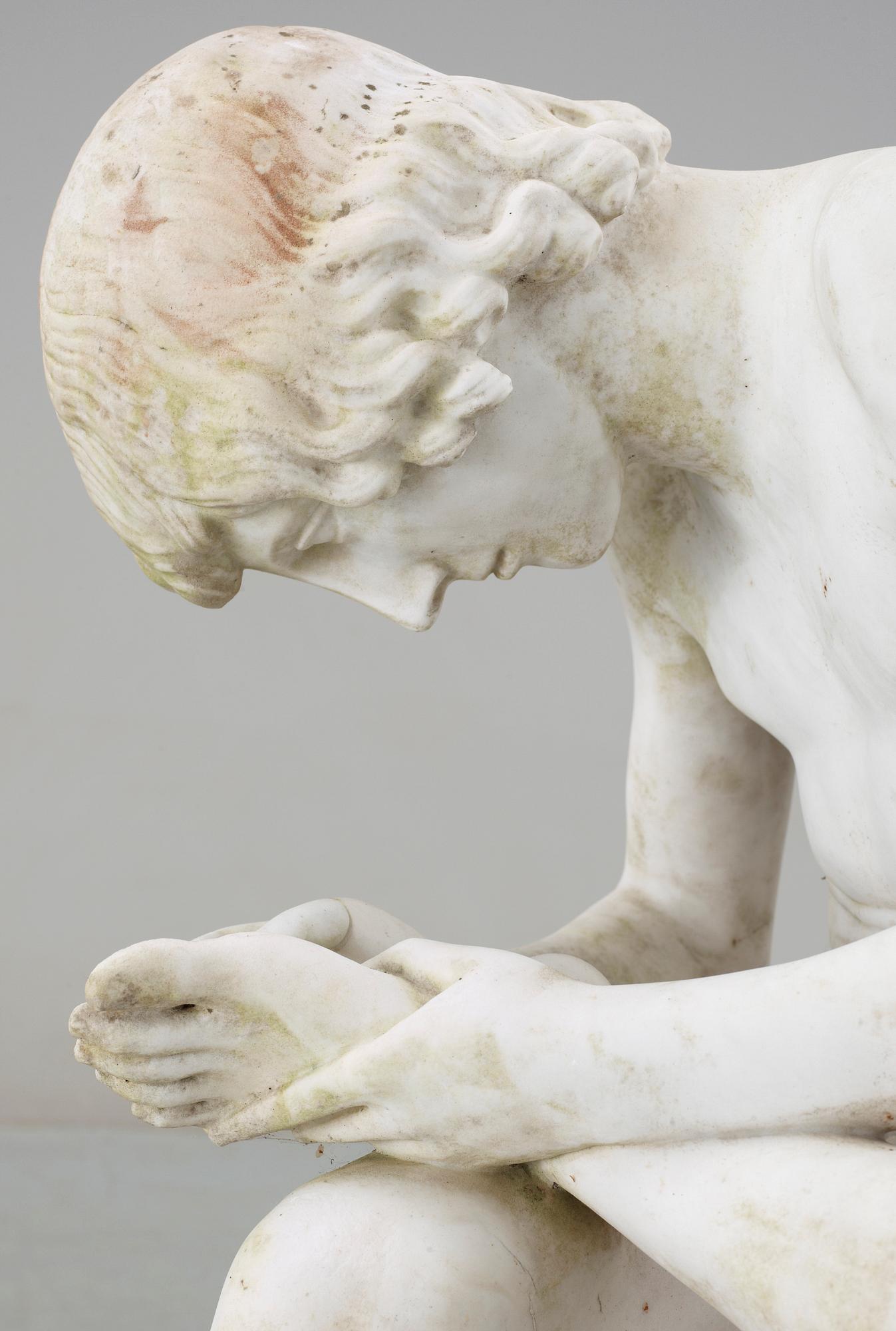 SKULPTUR, vit marmor, 1900-tal.