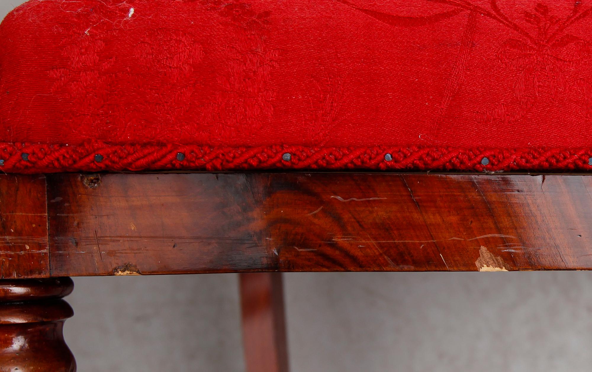 KARMSTOLAR, 1 par, senempire, 1800-talets mitt.