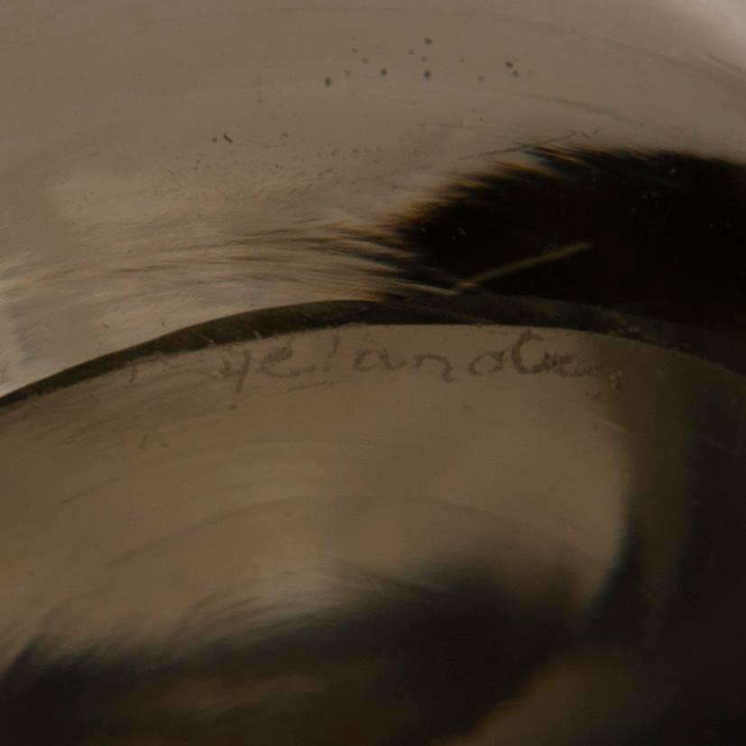 VAS, glas, "Kalla", signerad Helander, Humppilan lasi, 1960-talet.