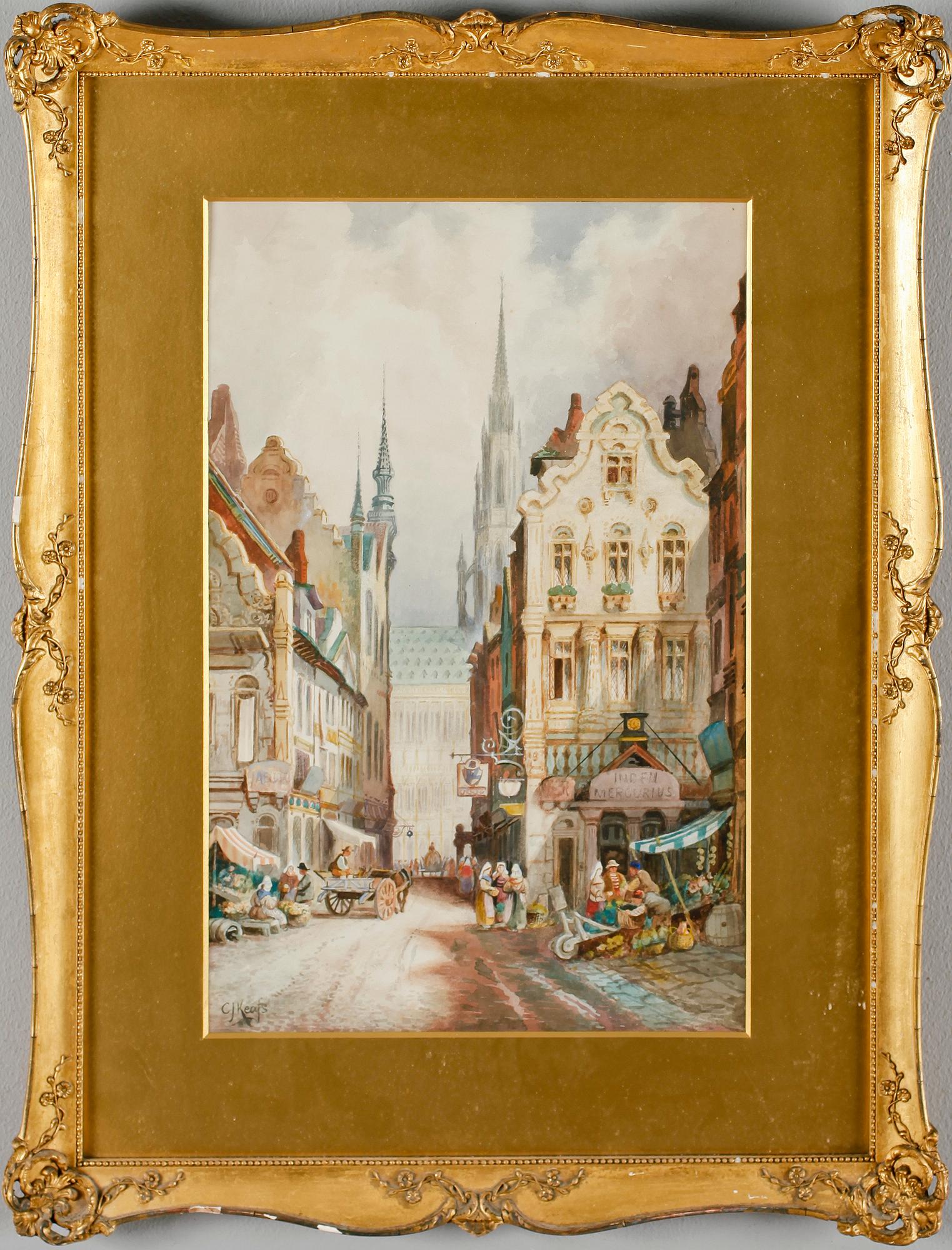 CECIL JACK KEATS, akvarell, signerad, sekelskiftet 1900.