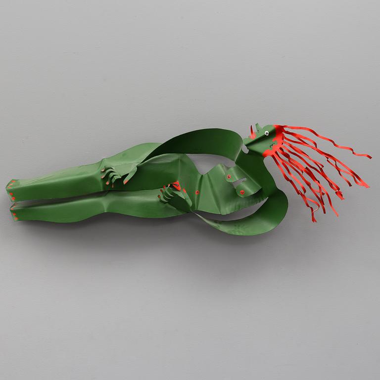 TIMO SOLIN, skulptur, målad plåt, signerad Timo Solin och daterad -92.