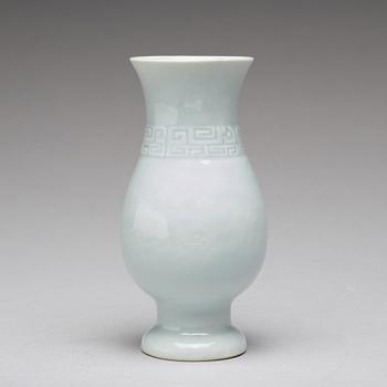 A claire de lune glazed vase, presumably 19th Century.