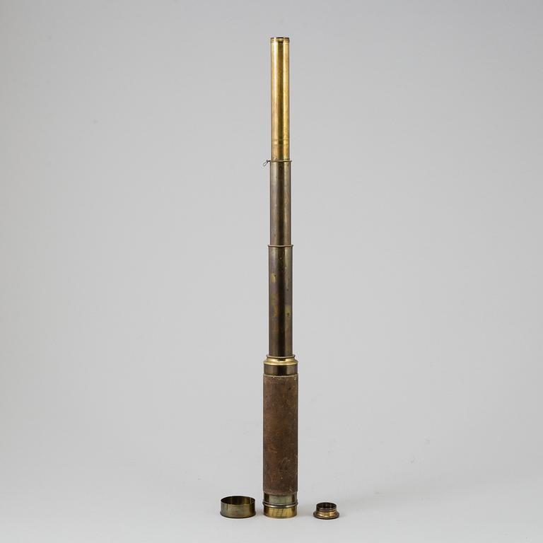 TWO SPOTTING SCOPES AND POCKESCOPE, 19th/20th century.