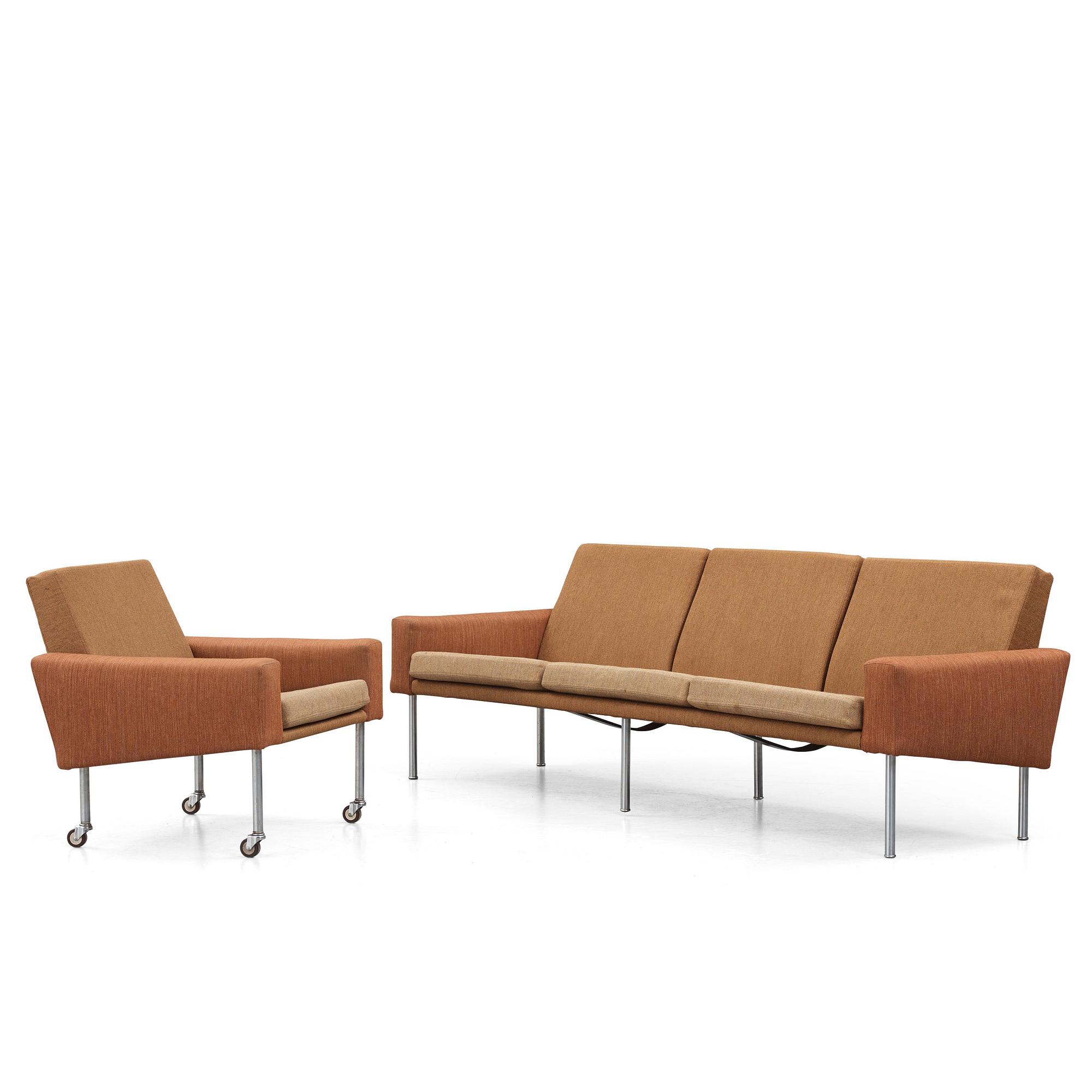 soffa och fåtölj, modell "AP-34", Anker Petersen AP-Stolen, Danmark, ca. 1957.