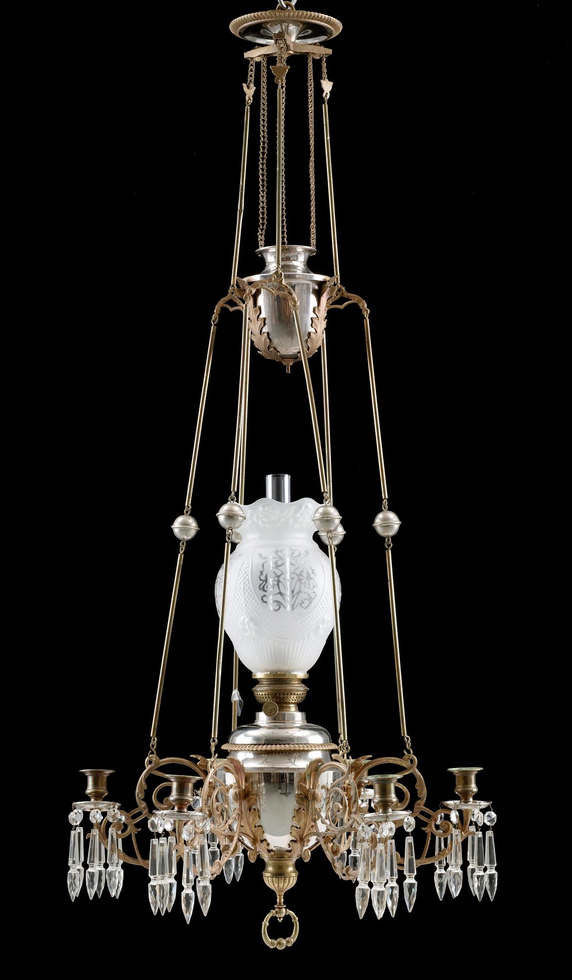 TAKFOTOGENLAMPA, Böhlmarks, katalogförd 1891. Tot h ca 130.