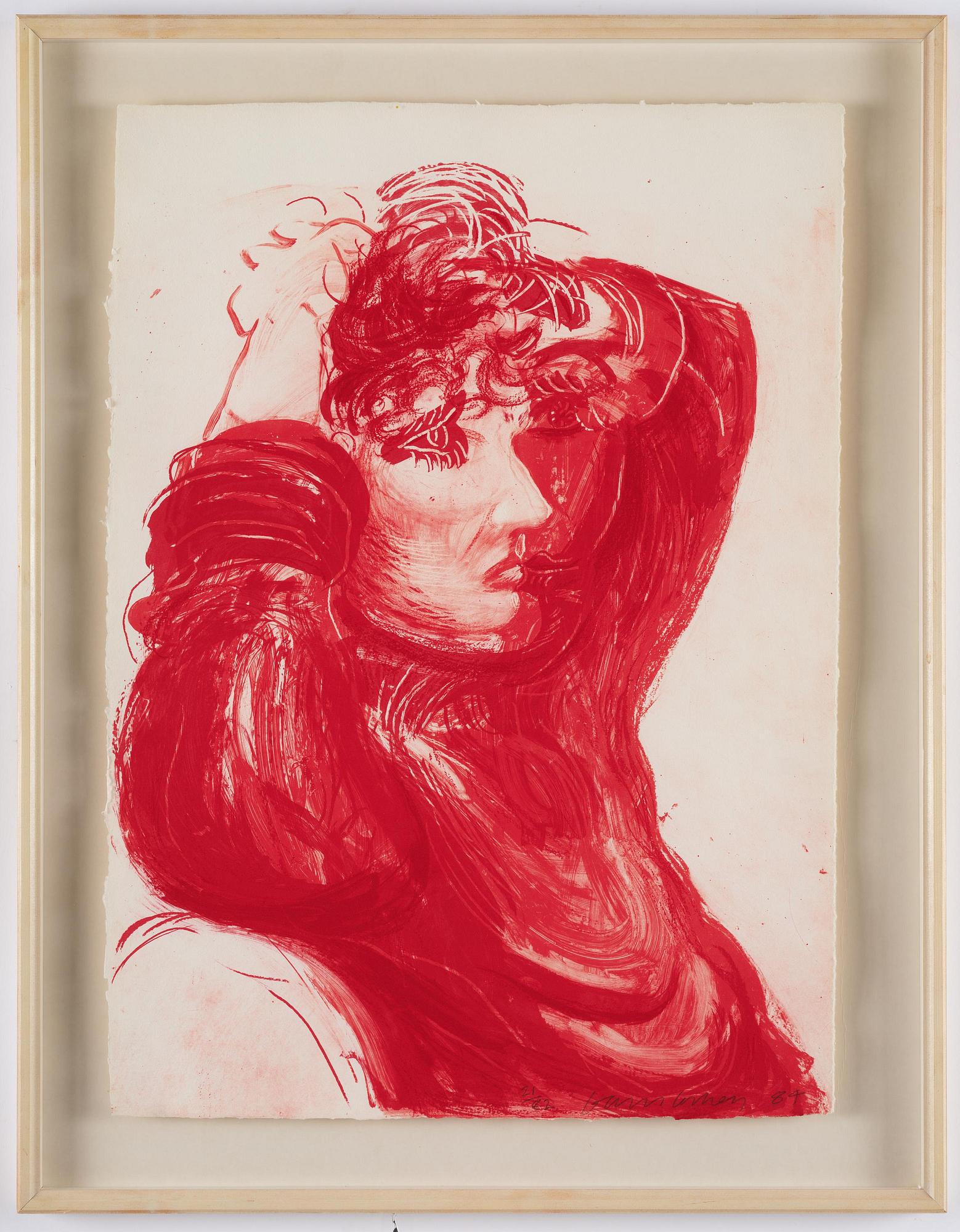 David Hockney, "Red Celia" from: "Moving Focus".
