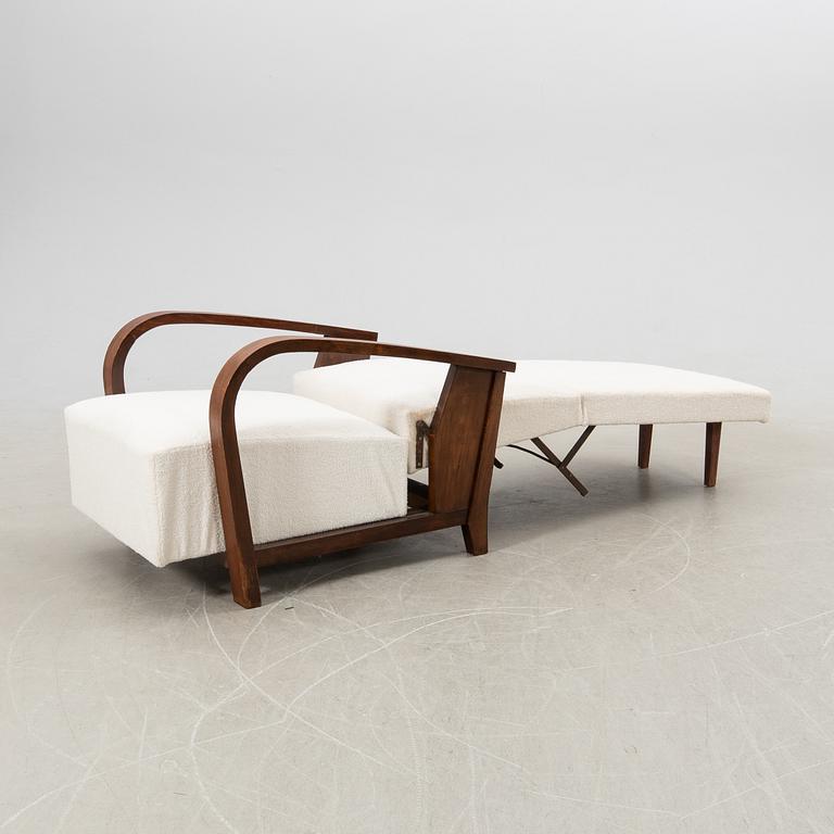 Fåtölj/säng, Art Deco, 1900-talets första hälft.