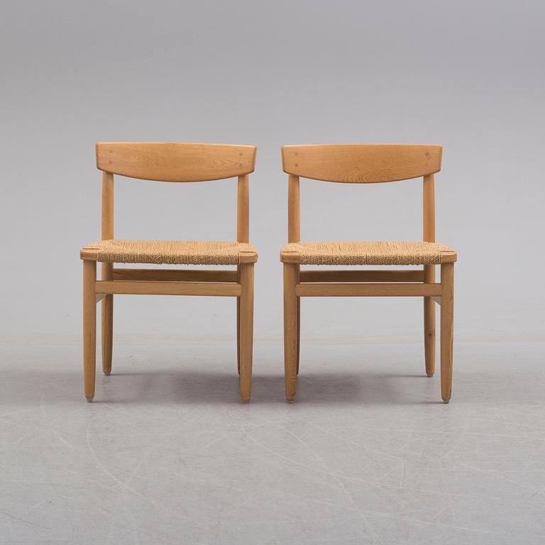 BØRGE MOGENSEN, four 'Öresund' oak chairs.