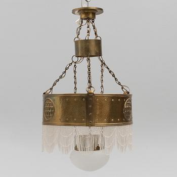 An art noveau ceiling lamp, early 20th century.