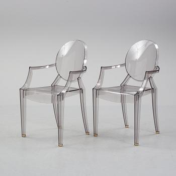 Philippe Starck, stolar ett par, "Louis Ghost", Kartell, formgiven 2002.