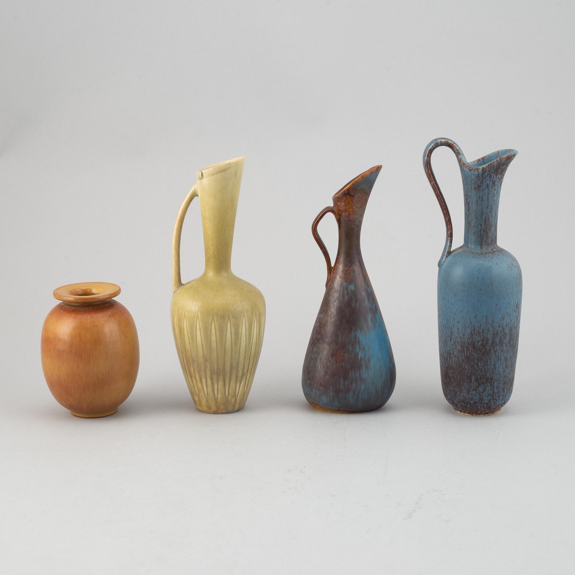 Gunnar Nylund, a set of four stoneware vases for Rörstrand.