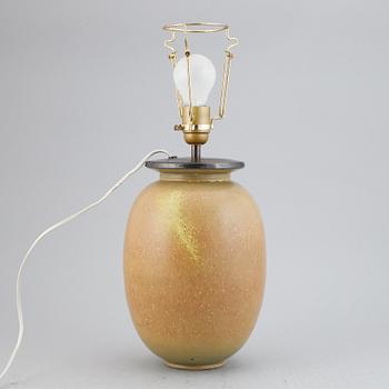 Gunnar Nylund, a stoneware vase / table lamp, Rörstrand, Sweden 1940s.