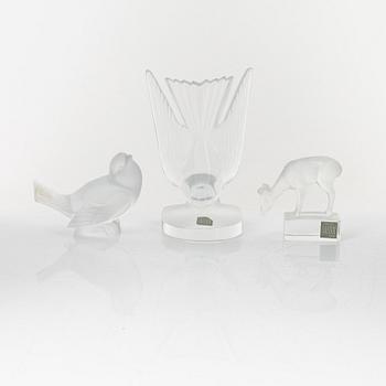 A group of the glass figurines, Lalique, France.