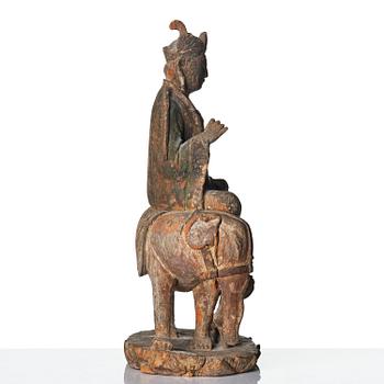 Samantabhadra, trä. Mingdynastin (1368-1644).