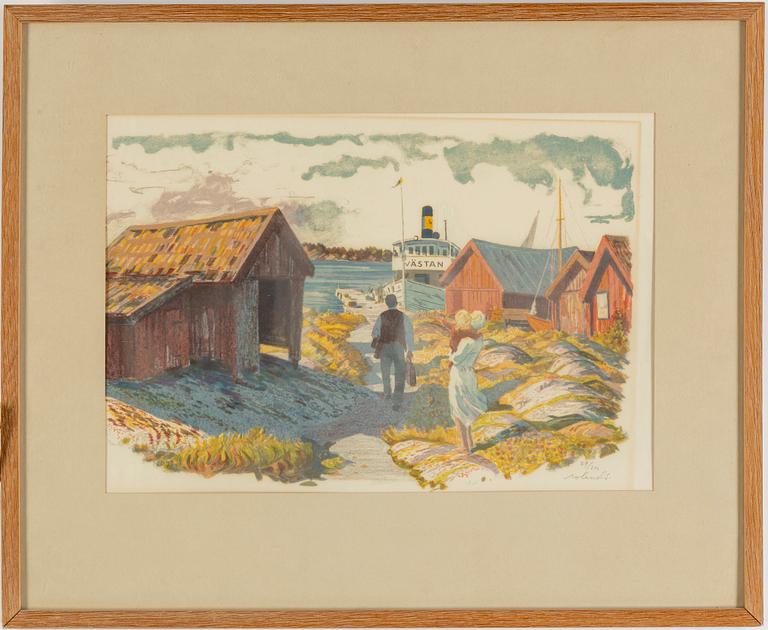 ROLAND SVENSSON, lithograph in colours, signerad 29/310.