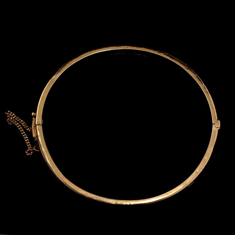 ARMRING, 18k guld, Hildens Guldvaror, Sala, 1953. Vikt 13 g.