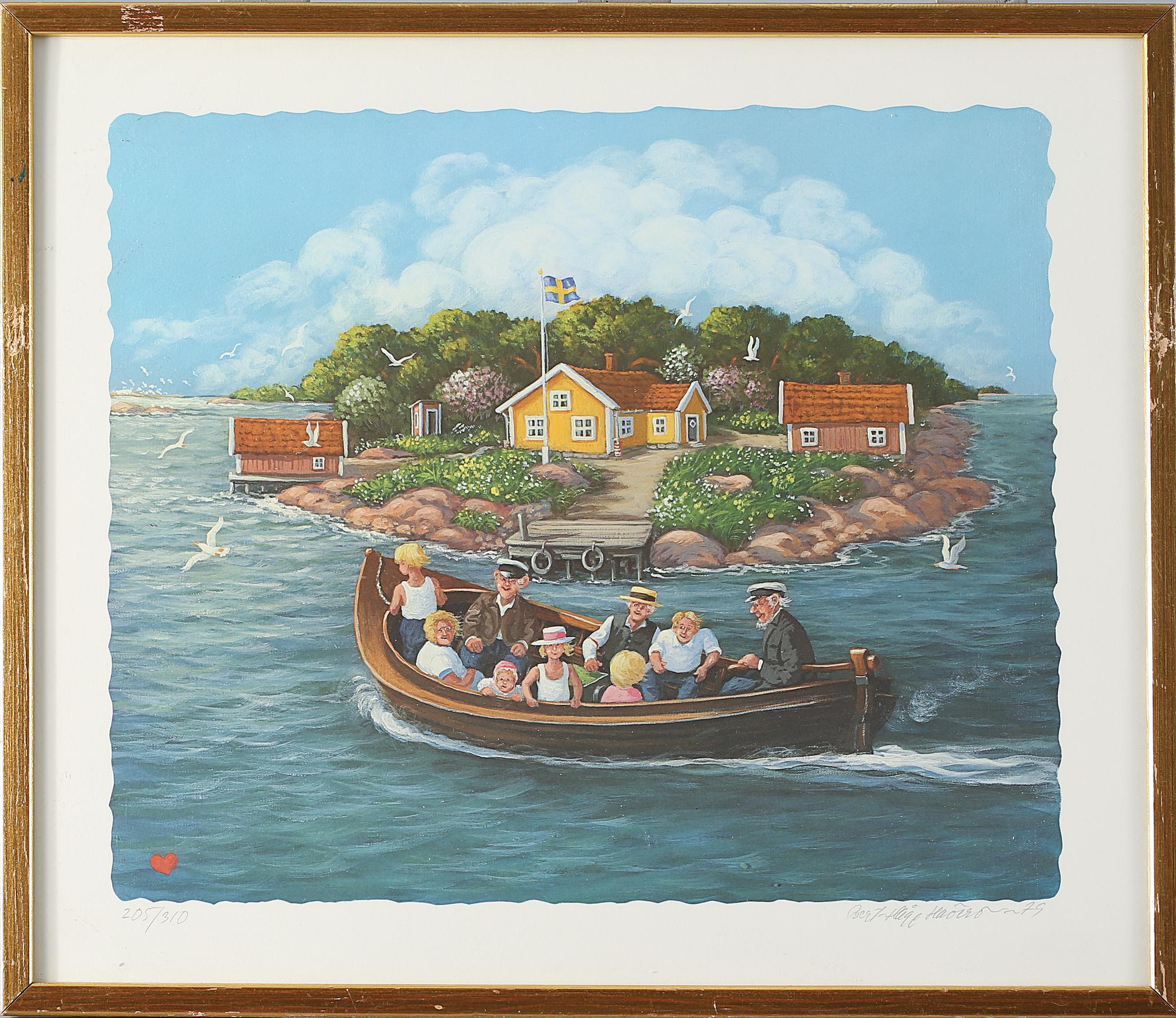 BERT HÅGE HÄVERÖ, liotgrafi, signerad, daterad -79 samt numrerad 205/310.