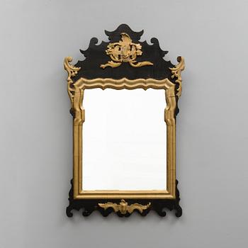 An 18th century rococo mirror.