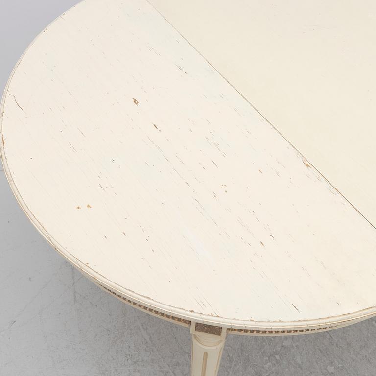 Dining group, 10 pieces, Gustavian style, 20th century.