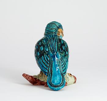 A Gunnar Nylund stoneware figure of a kingfisher, Rörstrand.