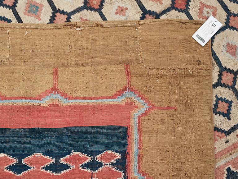 Matto, a kilim, an antique Shushtar, the Khuzestan Province, the southwest of Iran, ca 380-385,5 x 184-192 cm.