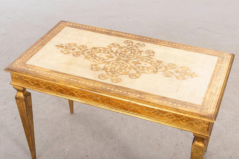 A mid 20th century Louis XVI-style sofa table from Paoletti, Firenze Italy.