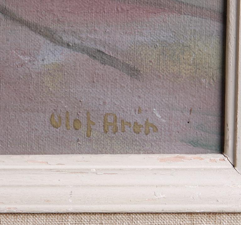 OKÄND KONSTNÄR, olja på duk, bär otydl. sign.