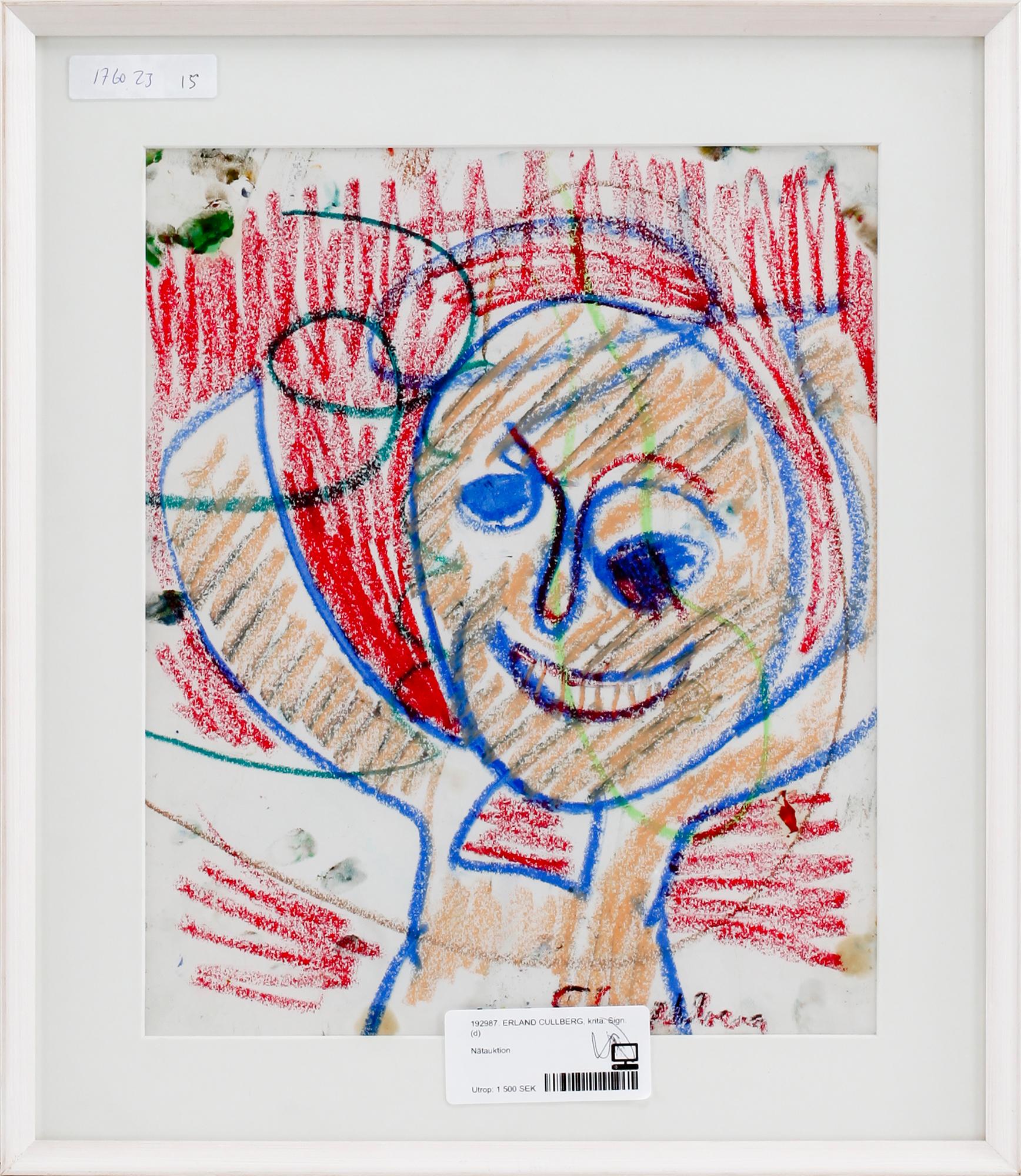 ERLAND CULLBERG, krita. Sign.