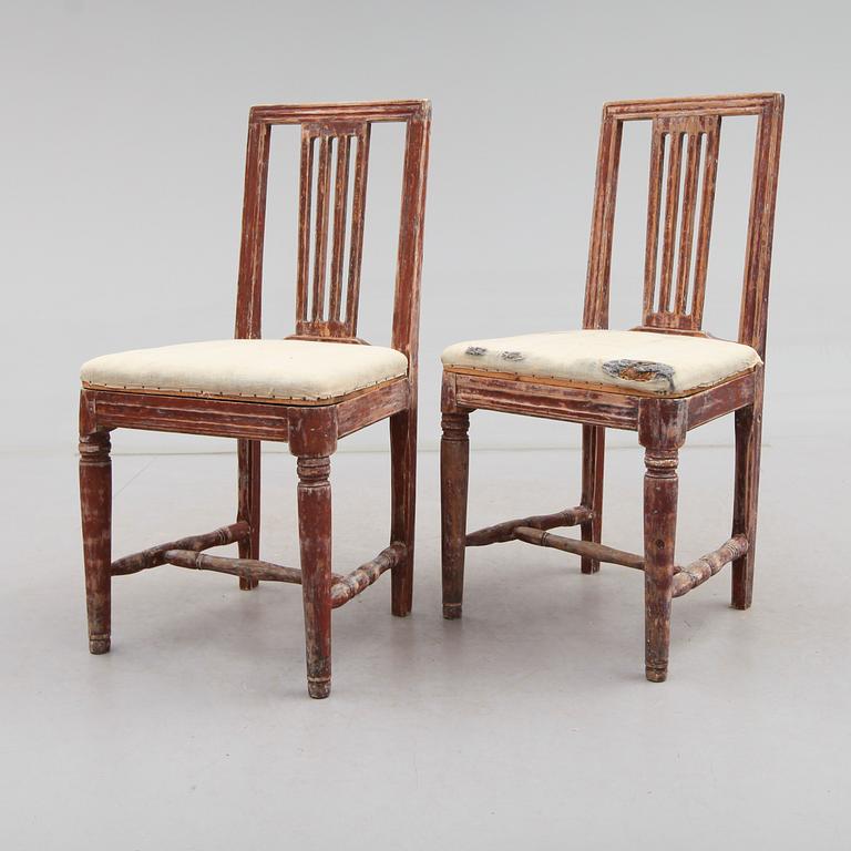 STOLAR, 1 par, sengustavianska, omkring år 1800.