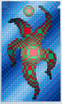 178. Victor Vasarely, "CLOWN WITH A BALL".