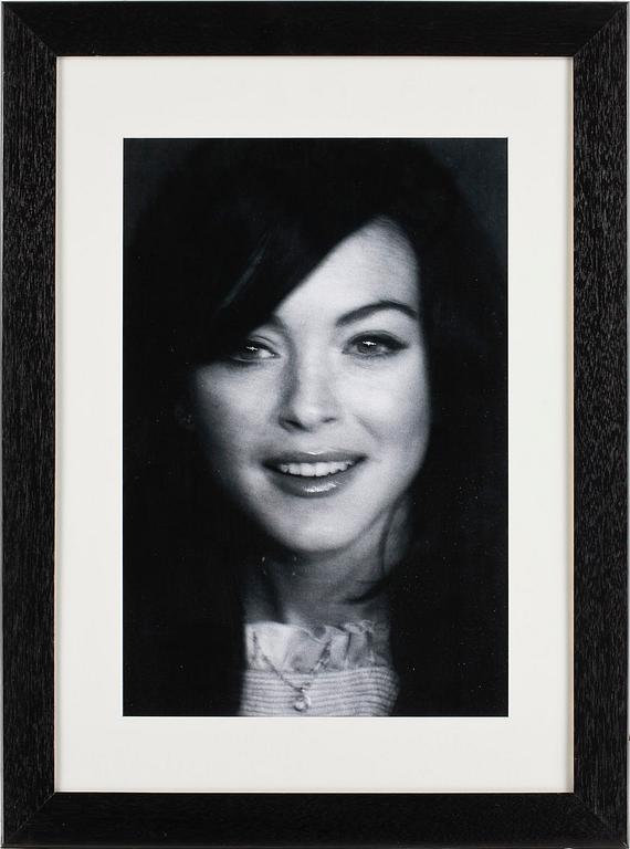 LEIF-ERIK NYGÅRDS, fotografi, one of a kind print, "Lindsay Lohan", signerad a tergo.