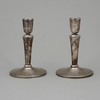 LJUSSTAKAR, ett par, silver, Eric Råström, C.G Råström, Stockholm, 1964, vikt ca 256g.