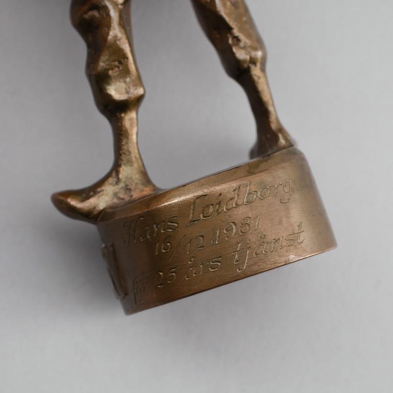 STIG BLOMBERG, skulptur, brons, signerad.