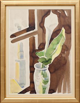 AGNES CLEVE, akvarell, signerad.