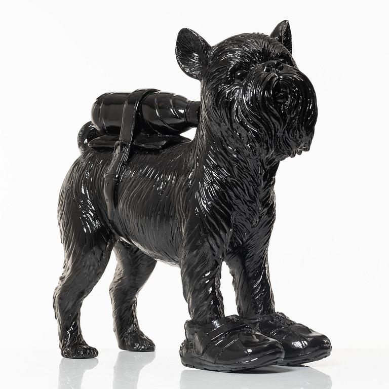 William Sweetlove, "Cloned Griffon Bruxellois with pet bottle" (Black).