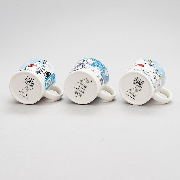 A 6-piece set of Seasonal Moomin mugs, vitro porcelain, Moomin Characters, Arabia.