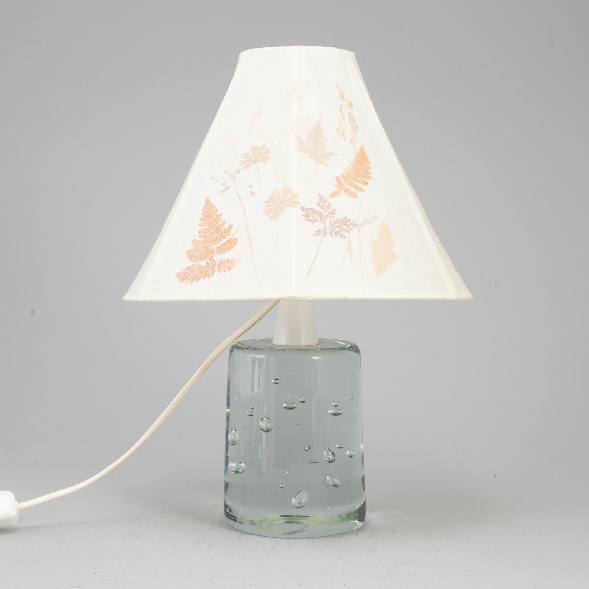A Swedish Modern glass table lamp, mid 20th Century.