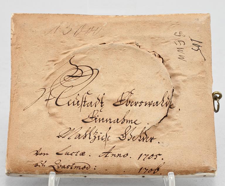 MINIATYRMÅLNING, gouache troligen på ben, 1800-talets andra hälft.