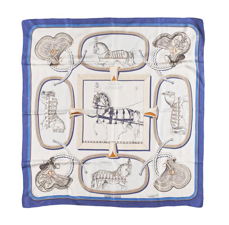 HERMÈS, scarf, "Grand Apparat", 1970-tal.