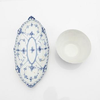 Service, 46 pieces, porcelain, Blue Fluted "Full Lace" and "Half Lace", Royal Copenhagen, Denmark.