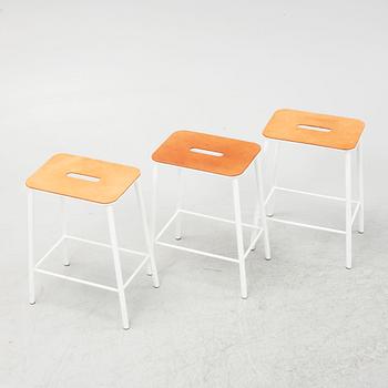 Toke Lauridsen, three stools, 'Adam Stool', Frama, Denmark.