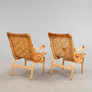 FÅTÖLJER, ett par, "Eva", Bruno Mathsson, Firma Karl Mathsson, 1965.