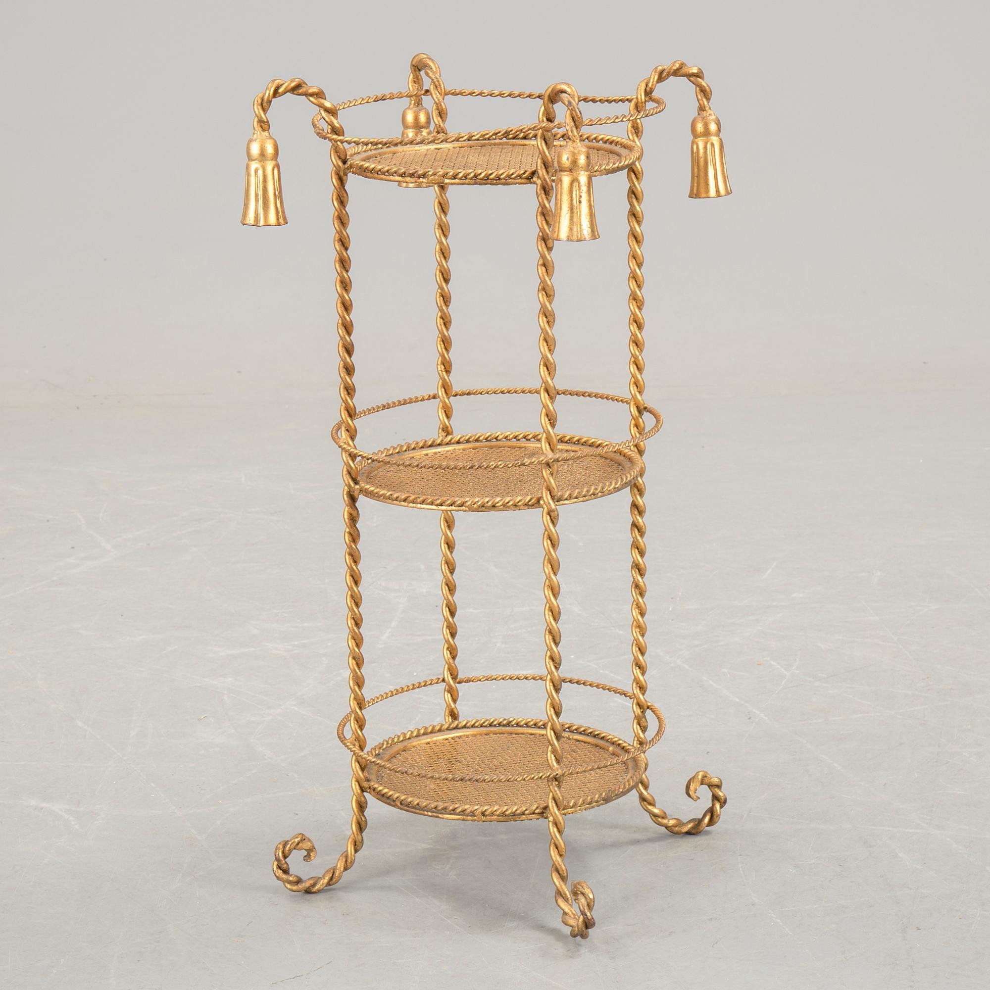 A bronzed metal pedestal probably Italy 1970s.