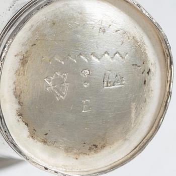 A Swedish silver beaker, mark of Johan Ascher, Växjö 1763.