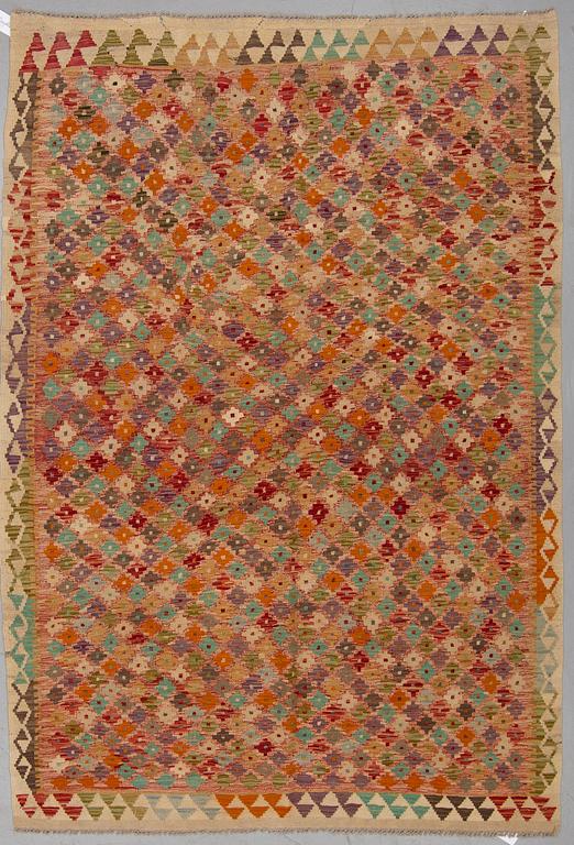 A RUG, kilim 236 x 159 cm.