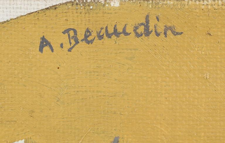ANDRÉ BEAUDIN, olja på pannå, signerad och daterad 1948.