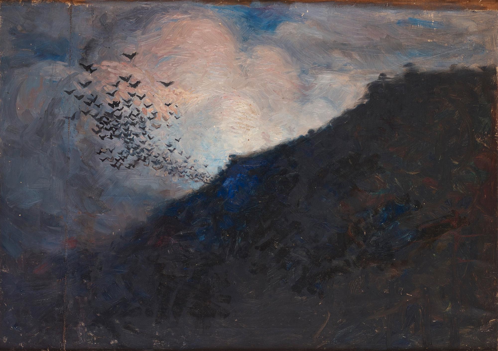 Gunnar Hallström, "Kråkor, till en saga" (Crows, for a tale).