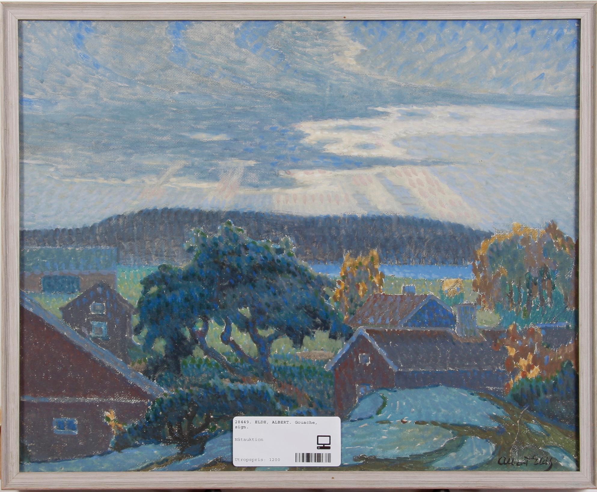 ELDH, ALBERT. Gouache, sign.